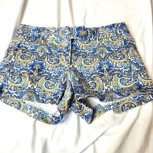 J. Crew Women's Size 2 City Fit Paisley Shorts